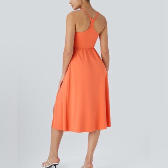 HALARA Vibrant Orange Midi Dress - Picture 2 of 4
